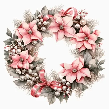 Kerstkrans mod. 15 - dun vilt paneel dat moet worden gesneden en gemonteerd 2