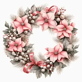 Christmas wreath mod. 15 - soft felt panel to be cut and assembled
