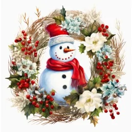 Corona de navidad mod. 27 - fieltro fino panel a cortar y ensamblar