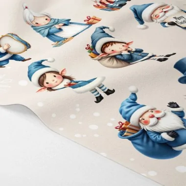 Kerstfiguren in dun vilt te knippen 45x70 cm code pr001 - winterkarakters in blauw 2