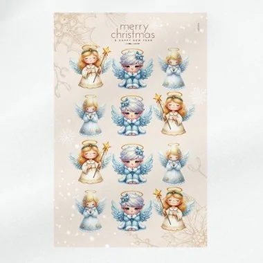 Personnages de noël en tissu feutrine à découper 45x70 cm code pr005 - little angels
