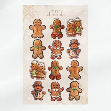 Kerstfiguren in dun vilt uit te knippen 45x70 cm code pr020 - de familie ginger