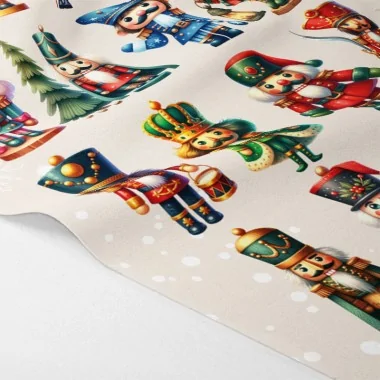 Personnages de noël en tissu feutrine à découper 45x70 cm code pr022 - casse - noisette 2