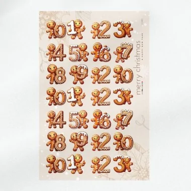 Weihnachtsbuchstaben und -zahlen