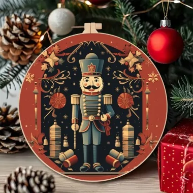 Christmas Balls In soft felt "Red Navidad" Certified EN 71-3|IDEEINFELTRO.COM