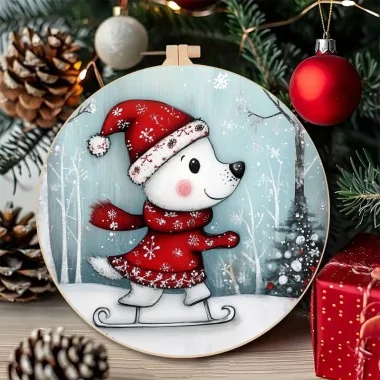 Weihnachtskugeln in Filzstoff 20 Stück ø 10 cm - festliche Tiere - cod.184|IDEEINFELTRO.COM 2