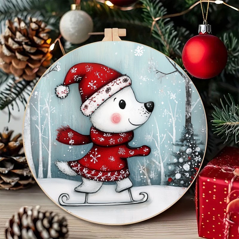 Imágenes de navidad de gran formato - panel fieltro fino para perros - código up035