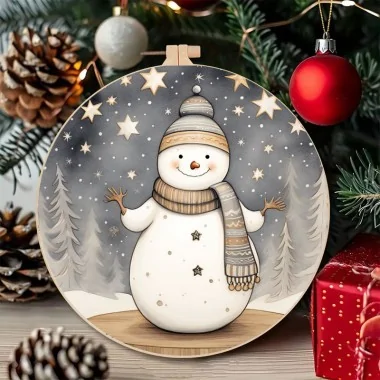 Boules de Noël en tissu feutre 20 pièces ø 10 cm - Père Noël et paysages - cod.201|IDEEINFELTRO.COM