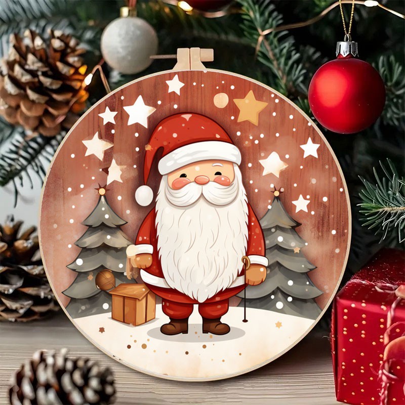 Großformatige Weihnachtsbilder - Weihnachtsmann Bastelfilz Panel - Code UP040