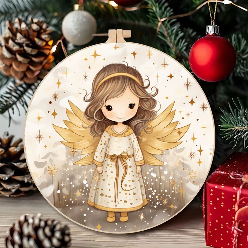 Large format christmas images - angel soft felt panel - cod.