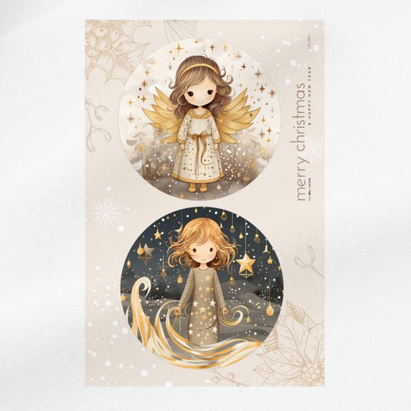Large format christmas images - angel soft felt panel - cod.