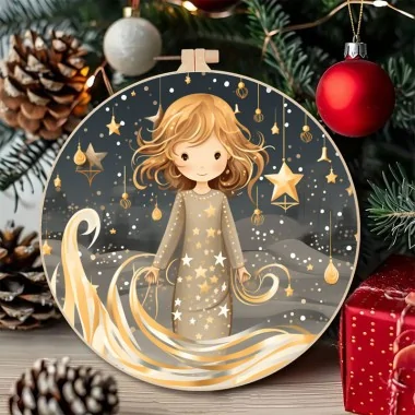 Panel tela de fieltro para gatitos con luces Ø 32 CM - código UP057|IDEEINFELTRO.COM