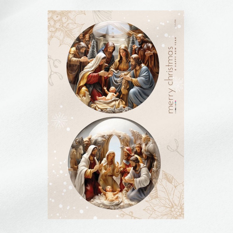 Large format christmas images - nativity soft felt panel - cod.