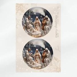 Large format christmas images - nativity soft felt panel - code up048