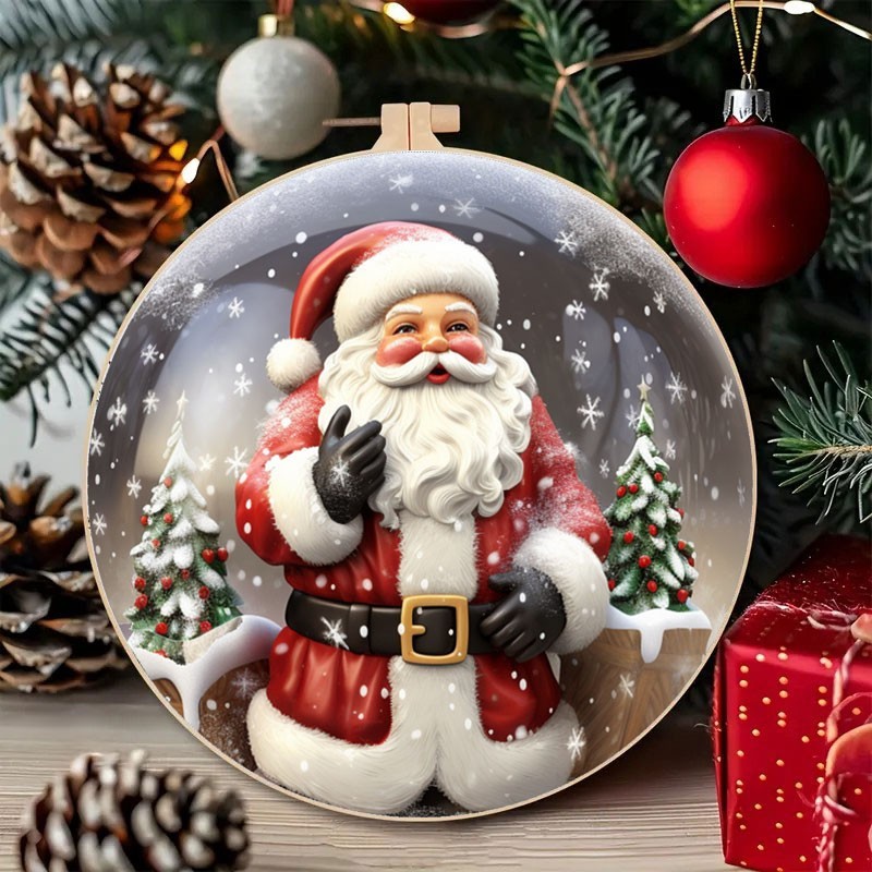 Groot formaat kerst beelden - santa claus dun vilt paneel - code up050