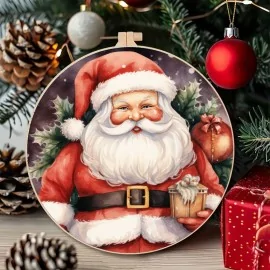 Großformatige Weihnachtsbilder - Weihnachtsmann Bastelfilz Panel - Code UP051
