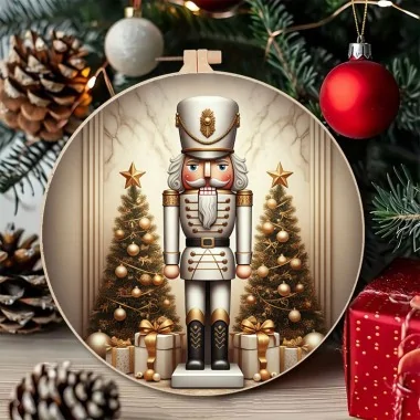 Adornos de Navidad En tela de fieltro 24 piezas - Belén mod.9|IDEEINFELTRO.COM