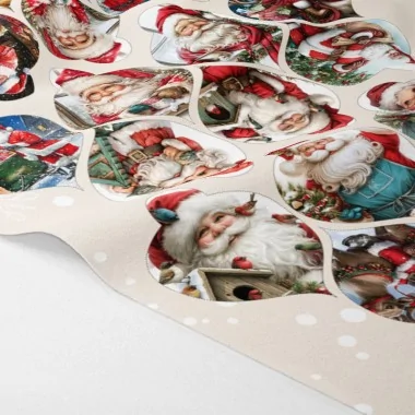 Weihnachtskugeln in Filzstoff 20 Stück ø 10 cm - Weihnachtsmann und Nussknacker - cod.194|IDEEINFELTRO.COM