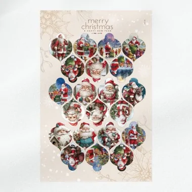 Weihnachtskugeln in Filzstoff 20 Stück ø 10 cm - Weihnachtsmann und Nussknacker - cod.194|IDEEINFELTRO.COM 2