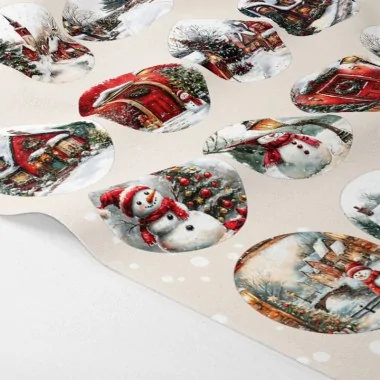 Kerstballen in Dun Vilt 20 stuks ø 10 cm - feestelijke dieren - kabeljauw.184|IDEEINFELTRO.COM