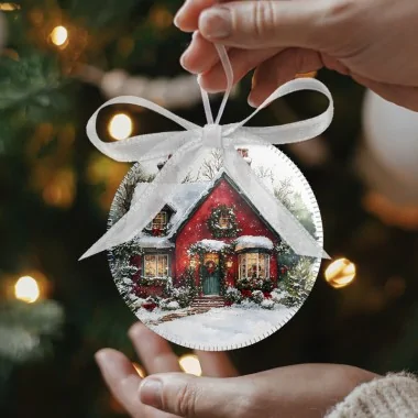 Kerstballen in Dun Vilt 20 stuks ø 10 cm - feestelijke dieren - kabeljauw.184|IDEEINFELTRO.COM 2