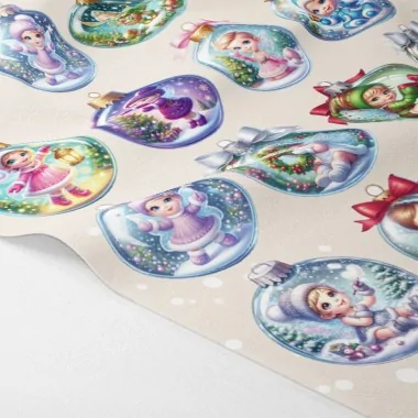 Boules de Noël en tissu feutre 20 pièces ø 10 cm - Père Noël enfants - cod.193|IDEEINFELTRO.COM