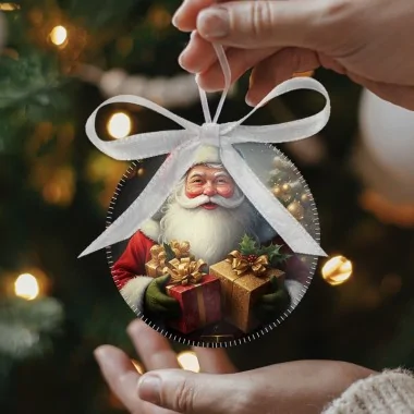 Christmas balls in soft felt 20 pieces ø 10 cm - puppets and children - cod.187|IDEEINFELTRO.COM 2