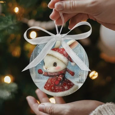 Kerstballen in Dun Vilt 20 stuks ø 10 cm - winterdieren - kabeljauw.165|IDEEINFELTRO.COM 2