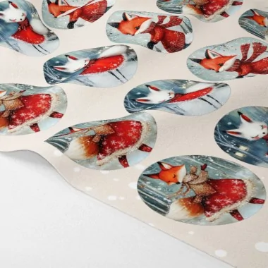 Boules de Noël en tissu feutre de 10, 12 et 16 cm - chien avec chapeau - cod.242|IDEEINFELTRO.COM