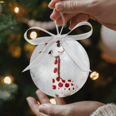 Kerstballen in Dun Vilt 20 stuks ø 10 cm - feestelijke dieren - kabeljauw.184|IDEEINFELTRO.COM 2