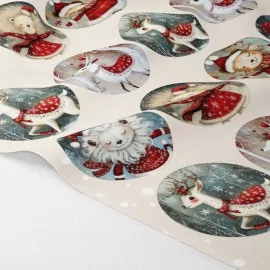 Globuri de Crăciun în fetru moale 20 bucăți ø 10 cm - animale festive - cod.184|IDEEINFELTRO.COM