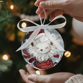 Boules de Noël en tissu feutre 20 pièces ø 10 cm - animaux de fête - cod.184|IDEEINFELTRO.COM