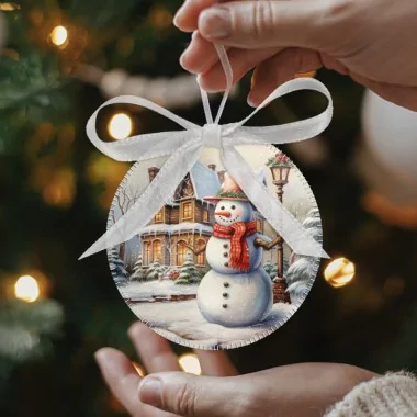 Boules de Noël en tissu feutre 20 pièces ø 10 cm - marionnettes et enfants - cod.187|IDEEINFELTRO.COM 2