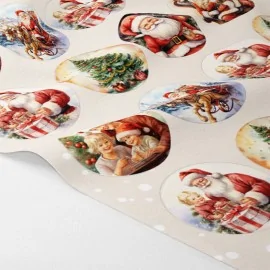 Boules de Noël en tissu feutre 20 pièces ø 10 cm - Père Noël enfants - cod.193|IDEEINFELTRO.COM