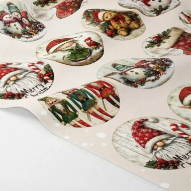 Boules de Noël en tissu feutre 20 pièces ø 10 cm - marionnettes et enfants - cod.187|IDEEINFELTRO.COM