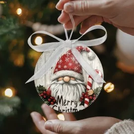 Boules de Noël en tissu feutre 20 pièces ø 10 cm - Père Noël et casse-noisette - cod.194|IDEEINFELTRO.COM