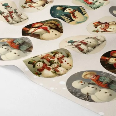 Bolas de Navidad en tela de fieltro de 10, 12 y 16 cm - Papá Noel y renos - cod.243|IDEEINFELTRO.COM