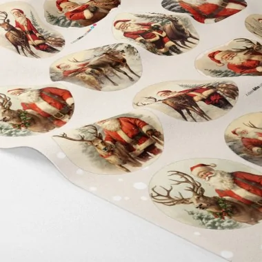 Weihnachtskugeln in Filzstoff 20 Stück ø 10 cm - Weihnachtsmann und Nussknacker - cod.194|IDEEINFELTRO.COM