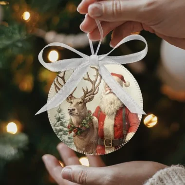 Boules de Noël en tissu feutre de 10, 12 et 16 cm - chien avec chapeau - cod.242|IDEEINFELTRO.COM 2