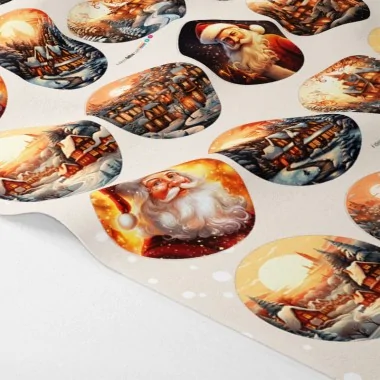 Boules de Noël en tissu feutre 20 pièces ø 10 cm - marionnettes et enfants - cod.187|IDEEINFELTRO.COM