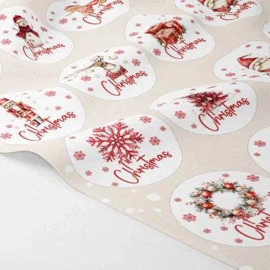 Boules de Noël en tissu feutre 20 pièces ø 10 cm - Pingouins de Noël - cod.182|IDEEINFELTRO.COM