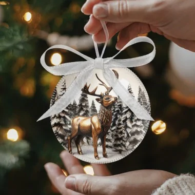 Kerstballen in Dun Vilt 20 stuks ø 10 cm - feestelijke dieren - kabeljauw.184|IDEEINFELTRO.COM 2