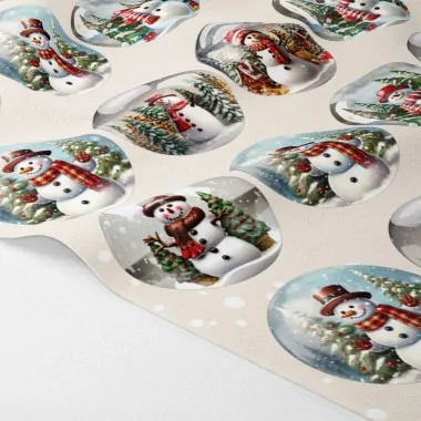 Bolas de Navidad en tela de fieltro 20 piezas ø 10 cm - hada con reno - cod.228|IDEEINFELTRO.COM