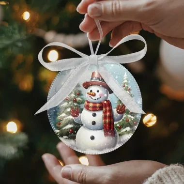 Bolas de Navidad en tela de fieltro 20 piezas ø 10 cm - hada con reno - cod.228|IDEEINFELTRO.COM 2