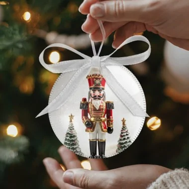 Boules de Noël en tissu feutre 20 pièces ø 10 cm - Père Noël et paysages - cod.201|IDEEINFELTRO.COM 2