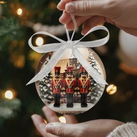 Palline di natale in pannolenci 20 pezzi ø 10 cm - schiaccianoci natalizi - cod.221|IDEEINFELTRO.COM