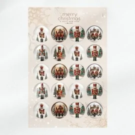Palline di natale in pannolenci 20 pezzi ø 10 cm - schiaccianoci natalizi - cod.221|IDEEINFELTRO.COM