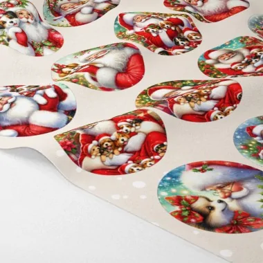 Globuri de Crăciun în fetru moale 24 bucăți - Peisaje de Crăciun mod.2|IDEEINFELTRO.COM