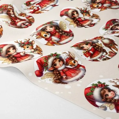 Weihnachtskugeln in Filzstoff 24 Stück - Schneelandschaften und Schneemann|IDEEINFELTRO.COM