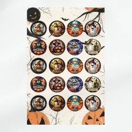 Panel de halloween en fieltro fino 20 imágenes de 10 cm - mod. 37
